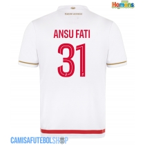 Camisa de time de futebol AS Monaco Ansu Fati #31 Replicas 1º Equipamento 2025-26 Manga Curta